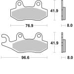 Plaquettes de freins SBS 611HS Sinter m&eacute;tal fritt&eacute; avant