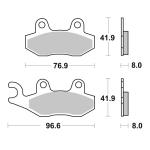 Plaquettes de freins SBS 611SI Sinter M&eacute;tal Fritt&eacute; racing avant