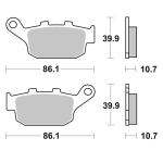 Plaquettes de freins SBS 614LS Sinter M&eacute;tal Fritt&eacute; arri&egrave;re