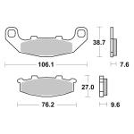 Plaquettes de freins SBS 615HS Sinter M&eacute;tal Fritt&eacute; avant