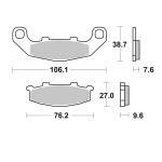 Plaquettes de freins SBS 615LS Sinter M&eacute;tal Fritt&eacute; arri&egrave;re