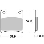 Plaquettes de freins SBS 620LS Sinter M&eacute;tal Fritt&eacute; arri&egrave;re