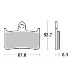 Plaquettes de freins SBS 622DC Racing carbon avant