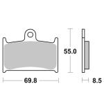 Plaquettes de freins SBS 624HS Sinter M&eacute;tal Fritt&eacute; avant
