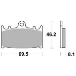 Plaquettes de freins SBS 631HS Sinter M&eacute;tal Fritt&eacute; avant