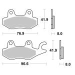 Plaquettes de freins SBS 638LS Sinter M&eacute;tal Fritt&eacute; arri&egrave;re