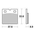 Plaquettes de freins SBS 640HS Sinter M&eacute;tal Fritt&eacute; avant (Sp&eacute;cial ABS selon mod&egrave;le)