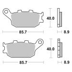Plaquettes de freins SBS 657LS Sinter M&eacute;tal Fritt&eacute; arri&egrave;re (Sp&eacute;cial ABS selon mod&egrave;le)