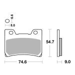 Plaquettes de freins SBS 665HS Sinter M&eacute;tal Fritt&eacute; avant