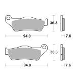 Plaquettes de freins SBS 671HS Sinter M&eacute;tal Fritt&eacute; avant