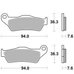 Plaquettes de freins SBS 671RSI Sinter M&eacute;tal Fritt&eacute; avant
