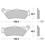 Plaquettes de freins SBS 674HS Sinter M&eacute;tal Fritt&eacute; avant