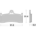 Plaquettes de freins SBS 676HS Sinter M&eacute;tal Fritt&eacute; avant