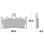 Plaquettes de freins SBS 686HF Organique avant