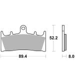 Plaquettes de freins SBS 686HS Sinter M&eacute;tal Fritt&eacute; avant
