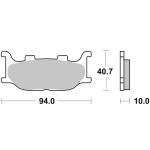 Plaquettes de freins SBS 691HS Sinter M&eacute;tal Fritt&eacute; avant