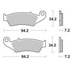 Plaquettes de freins SBS 694HS Sinter M&eacute;tal Fritt&eacute; Racing avant