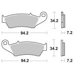 Plaquettes de freins SBS 694RSI Sinter M&eacute;tal Fritt&eacute; avant