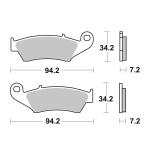 Plaquettes de freins SBS 694SI Sinter M&eacute;tal Fritt&eacute; racing avant
