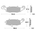 Plaquettes de freins SBS 704LS Sinter M&eacute;tal Fritt&eacute; arri&egrave;re