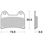 Plaquettes de freins SBS 706HS Sinter M&eacute;tal Fritt&eacute; avant