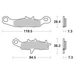 Plaquettes de freins SBS 726RSI Sinter M&eacute;tal Fritt&eacute; avant