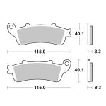 Plaquettes de freins SBS 735HS Sinter M&eacute;tal Fritt&eacute; avant