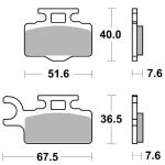 Plaquettes de freins SBS 752SI Sinter M&eacute;tal Fritt&eacute; avant