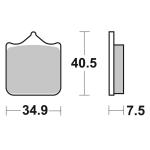 Plaquettes de freins SBS 762HF Sinter M&eacute;tal Fritt&eacute; Avant