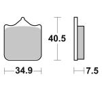 Plaquettes de freins SBS 762HS Sinter M&eacute;tal Fritt&eacute; avant