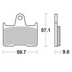 Plaquettes de freins SBS 765LS Sinter M&eacute;tal Fritt&eacute; arri&egrave;re
