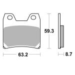 Plaquettes de freins SBS 770LS Sinter M&eacute;tal Fritt&eacute; arri&egrave;re