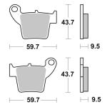 Plaquettes de freins SBS 777RSI Sinter M&eacute;tal Fritt&eacute; arri&egrave;re