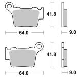 Plaquettes de freins SBS 791RSI Sinter M&eacute;tal Fritt&eacute; Racing arri&egrave;re