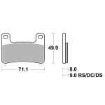 Plaquettes de freins SBS 806HS Sinter M&eacute;tal Fritt&eacute; avant