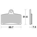 Plaquettes de freins SBS 821HS Sinter M&eacute;tal Fritt&eacute; Avant