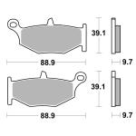 Plaquettes de freins SBS 833LS Sinter M&eacute;tal Fritt&eacute; arri&egrave;re