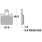 Plaquettes de freins SBS 838DC Racing carbon avant