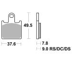 Plaquettes de freins SBS 838HS Sinter M&eacute;tal Fritt&eacute; avant