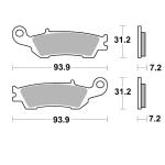 Plaquettes de freins SBS 840RSI Sinter M&eacute;tal Fritt&eacute; avant