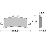 Plaquettes de freins SBS 841HS Sinter M&eacute;tal Fritt&eacute; Avant