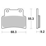 Plaquettes de freins SBS 844HS Sinter M&eacute;tal Fritt&eacute; avant