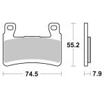 Plaquettes de freins SBS 894DC Racing Carbon Avant