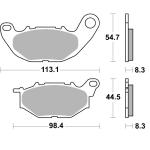 Plaquettes de freins SBS 931HS Sinter M&eacute;tal Fritt&eacute; Avant
