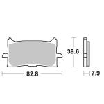 Plaquettes de freins SBS 940HS Sinter M&eacute;tal Fritt&eacute; avant