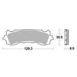 Plaquettes de freins SBS 952HS Sinter M&eacute;tal Fritt&eacute; avant