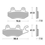 Plaquettes de freins SBS 955HS Sinter M&eacute;tal Fritt&eacute; avant