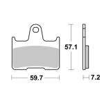 Plaquettes de freins SBS 984LS Sinter M&eacute;tal Fritt&eacute; arri&egrave;re