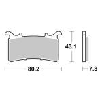 Plaquettes de freins SBS 985DS1 Racing Sinter Avant