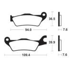 Plaquettes de freins Tecnium MA451